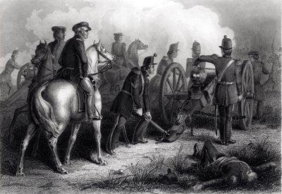 General Taylor i Buena Vista, 22.-23. februar 1847, indgraveret af Armitage af American School